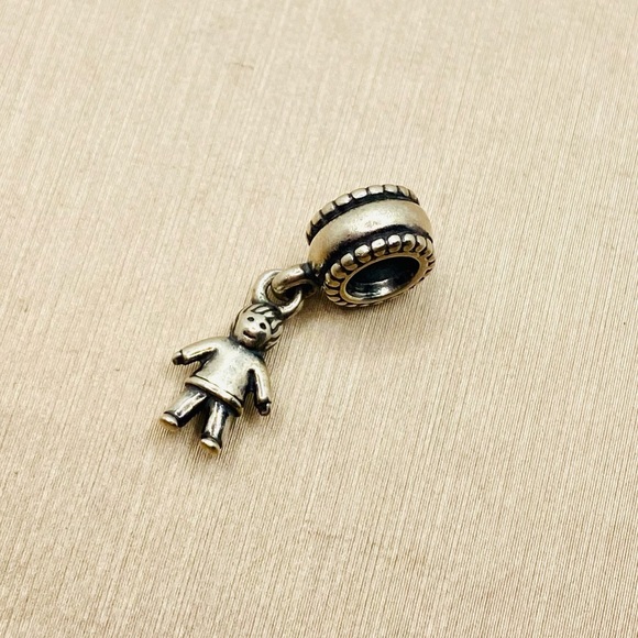 EUC Pandora 790859 Sterling Silver Boy Dangle Family Charm - Picture 3 of 7